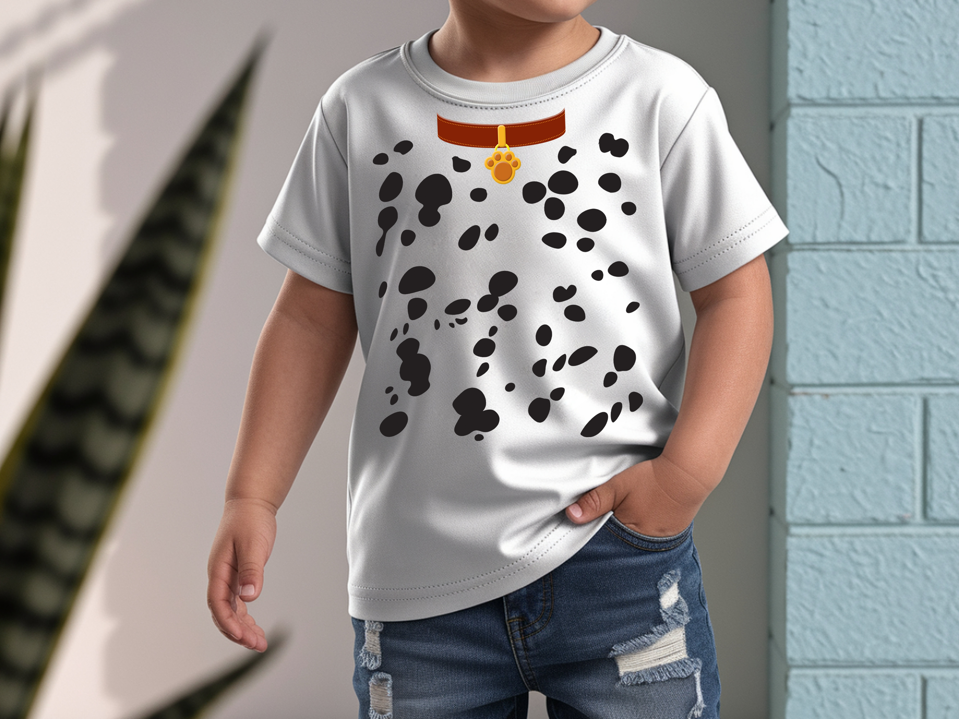 Kids Dalmatian Halloween Costume T-Shirt
