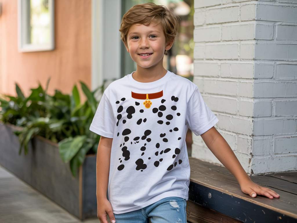 Kids Dalmatian Halloween Costume T-Shirt