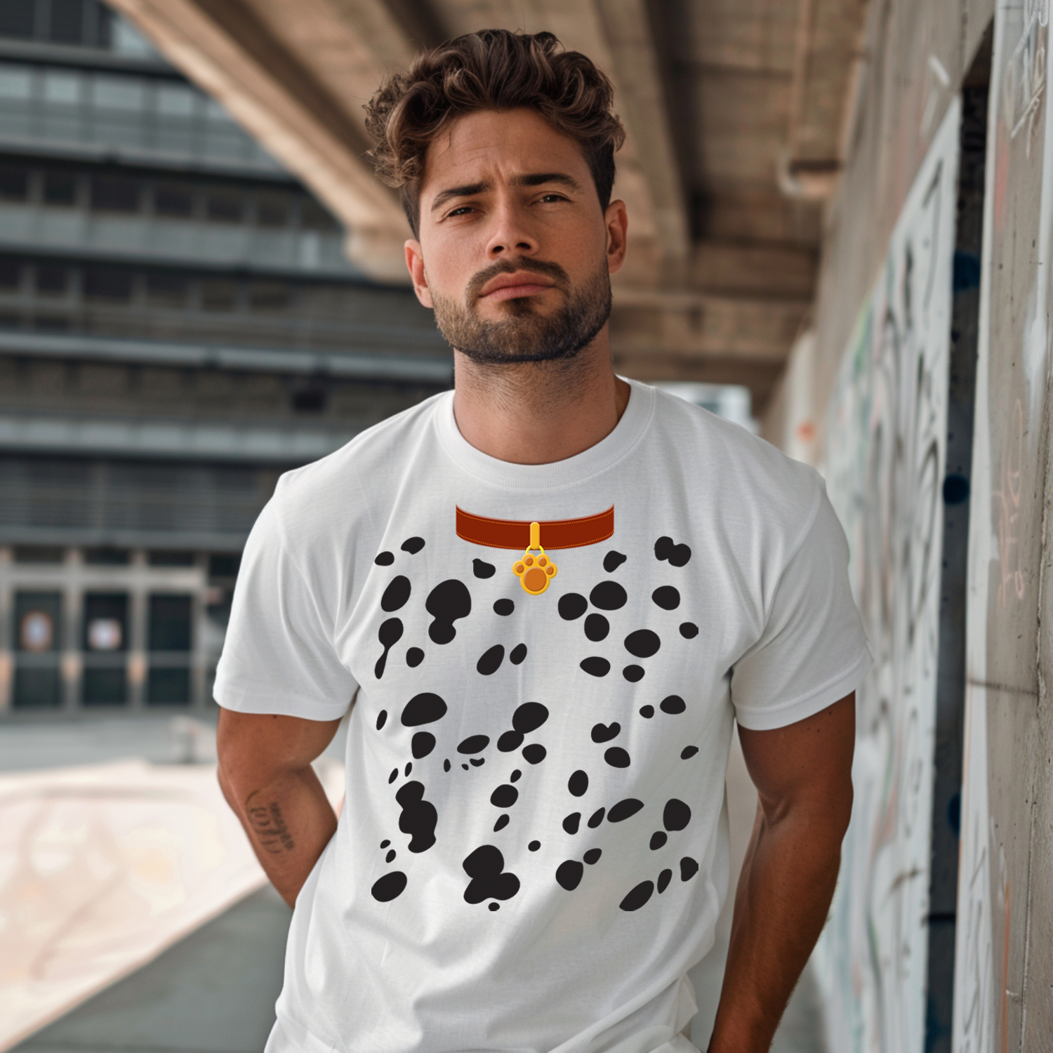 Dalmatian Halloween Costume T-Shirt for Adults