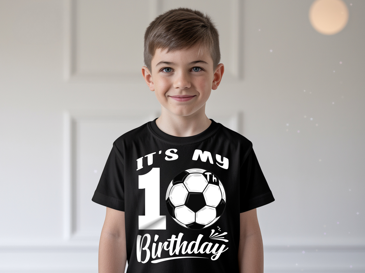 10th Birthday Soccer Shirt – 10 Year Old Soccer T-Shirt for Kids