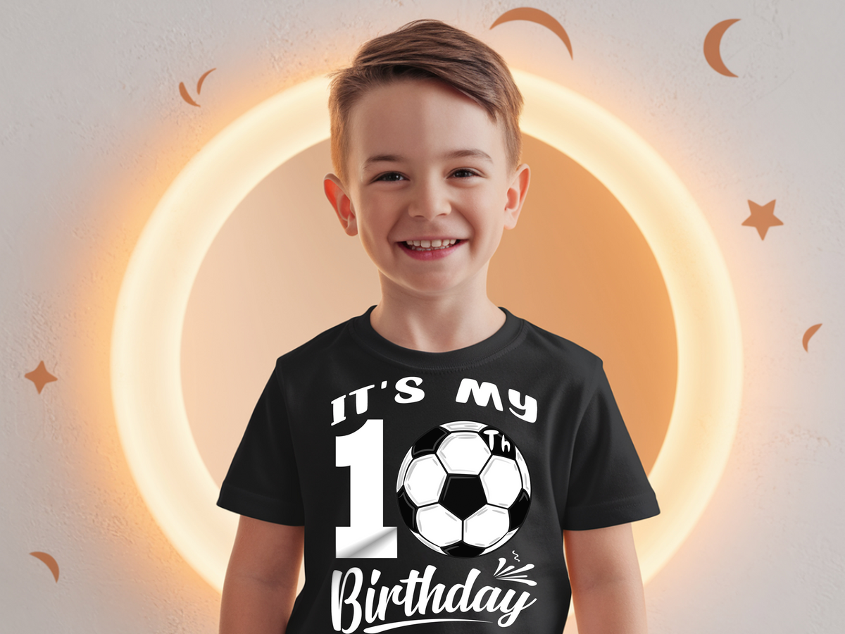 10th Birthday Soccer Shirt – 10 Year Old Soccer T-Shirt for Kids