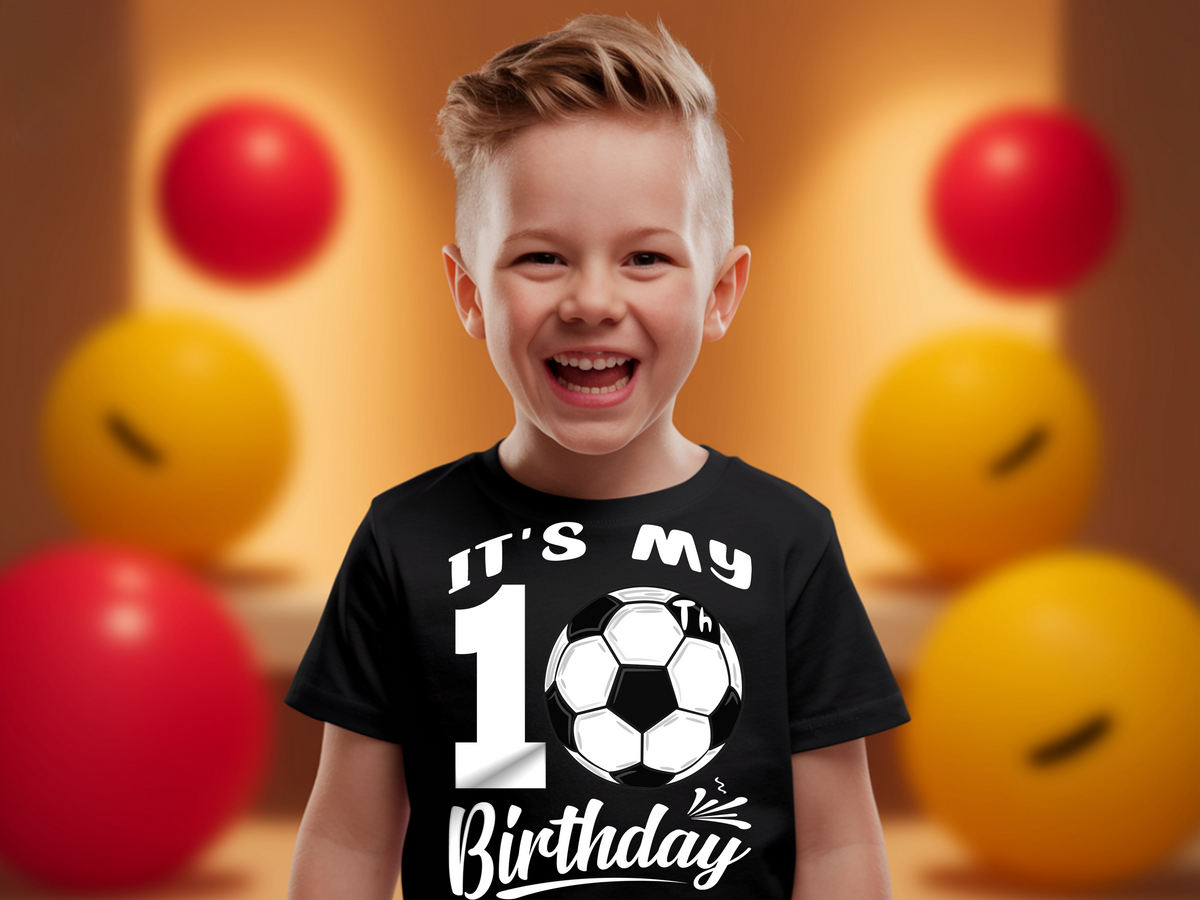 10th Birthday Soccer Shirt – 10 Year Old Soccer T-Shirt for Kids