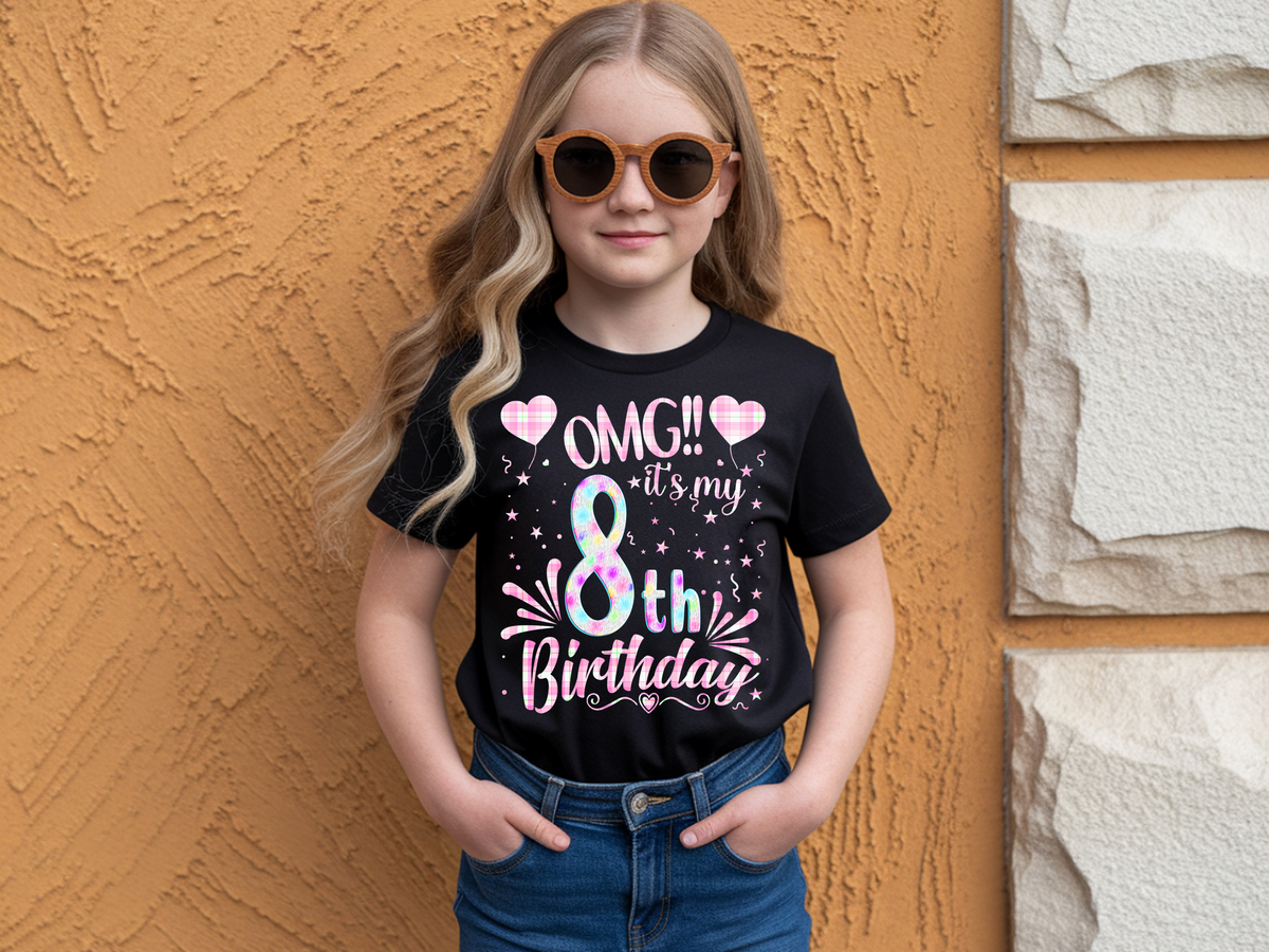 OMG It's My 8th Birthday Girls T-Shirt