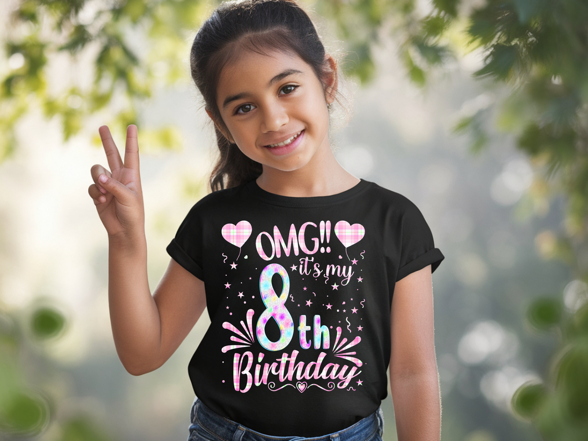 OMG It's My 8th Birthday Girls T-Shirt